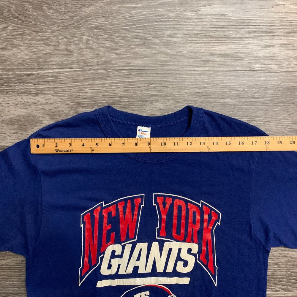 Vintage 80's Champion 50/50 NFL NY New York Giants Shirt Sz. M/L - Picture 6 of 8